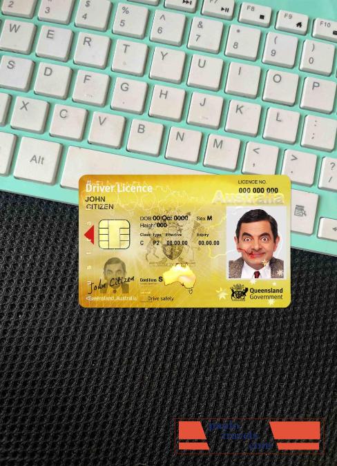 Australia Queensland state driving licence photolook FRONT PSD template